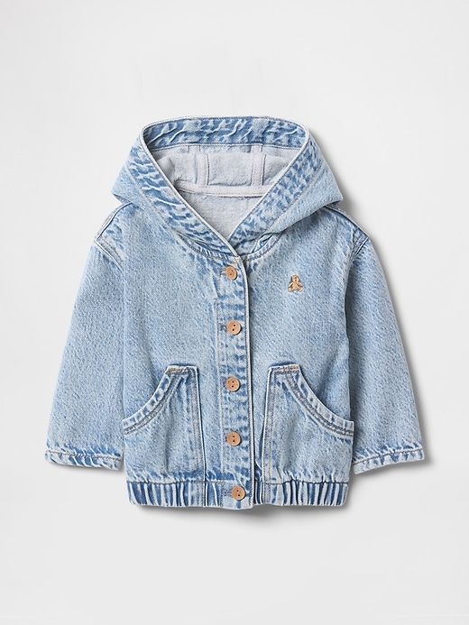 Image number 1 showing, Baby UltraSoft Denim Bear Jacket