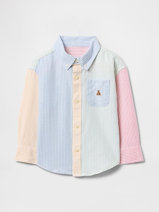 Image number 2 showing, Baby & Toddler Striped Oxford Big Shirt