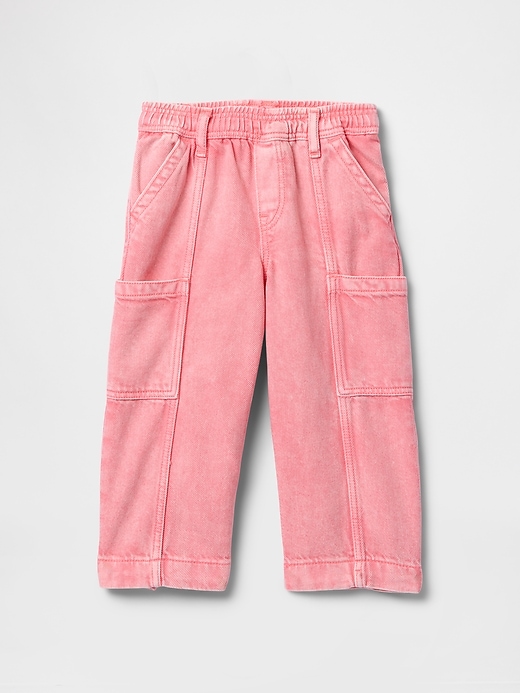 Image number 2 showing, Baby & Toddler UltraSoft Pull-On Cargo Jeans