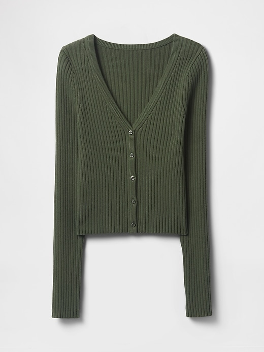 Image number 5 showing, Cropped Plaited Rib Cardigan