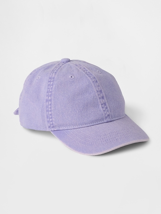 Image number 1 showing, Kids Overdye Denim Bow Baseball Hat