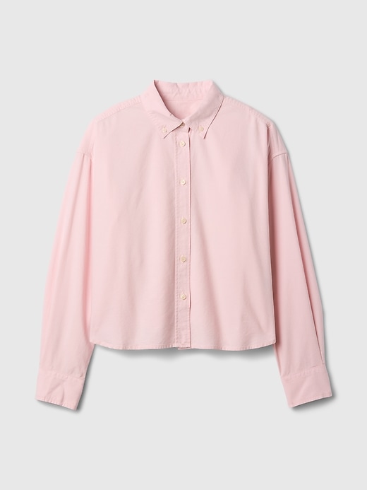 Image number 4 showing, Organic Cotton Oxford Cropped Big Shirt