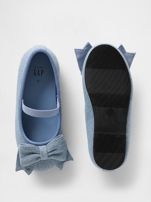 Image number 3 showing, Baby & Toddler Denim Ballet Flats