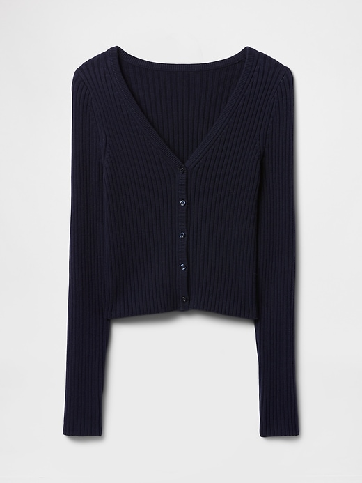 Image number 5 showing, Cropped Plaited Rib Cardigan