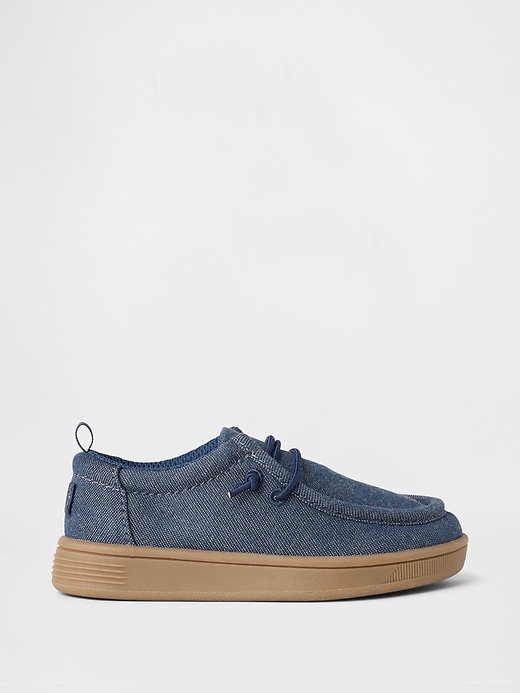 Image number 1 showing, Baby &amp; Toddler Chambray Moc Sneakers