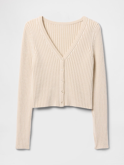 Image number 5 showing, Cropped Plaited Rib Cardigan