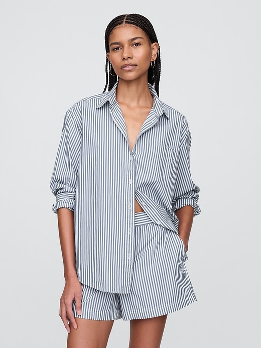 Image number 1 showing, Organic Cotton Poplin Big Shirt