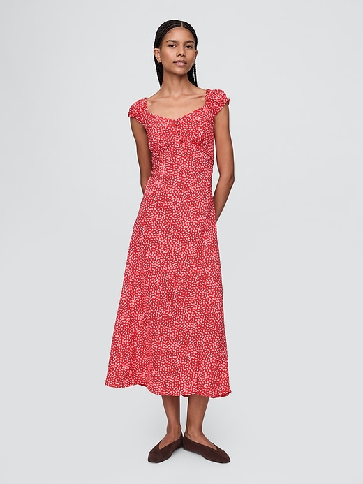 Image number 1 showing, Sweetheart Crepe Maxi Dress