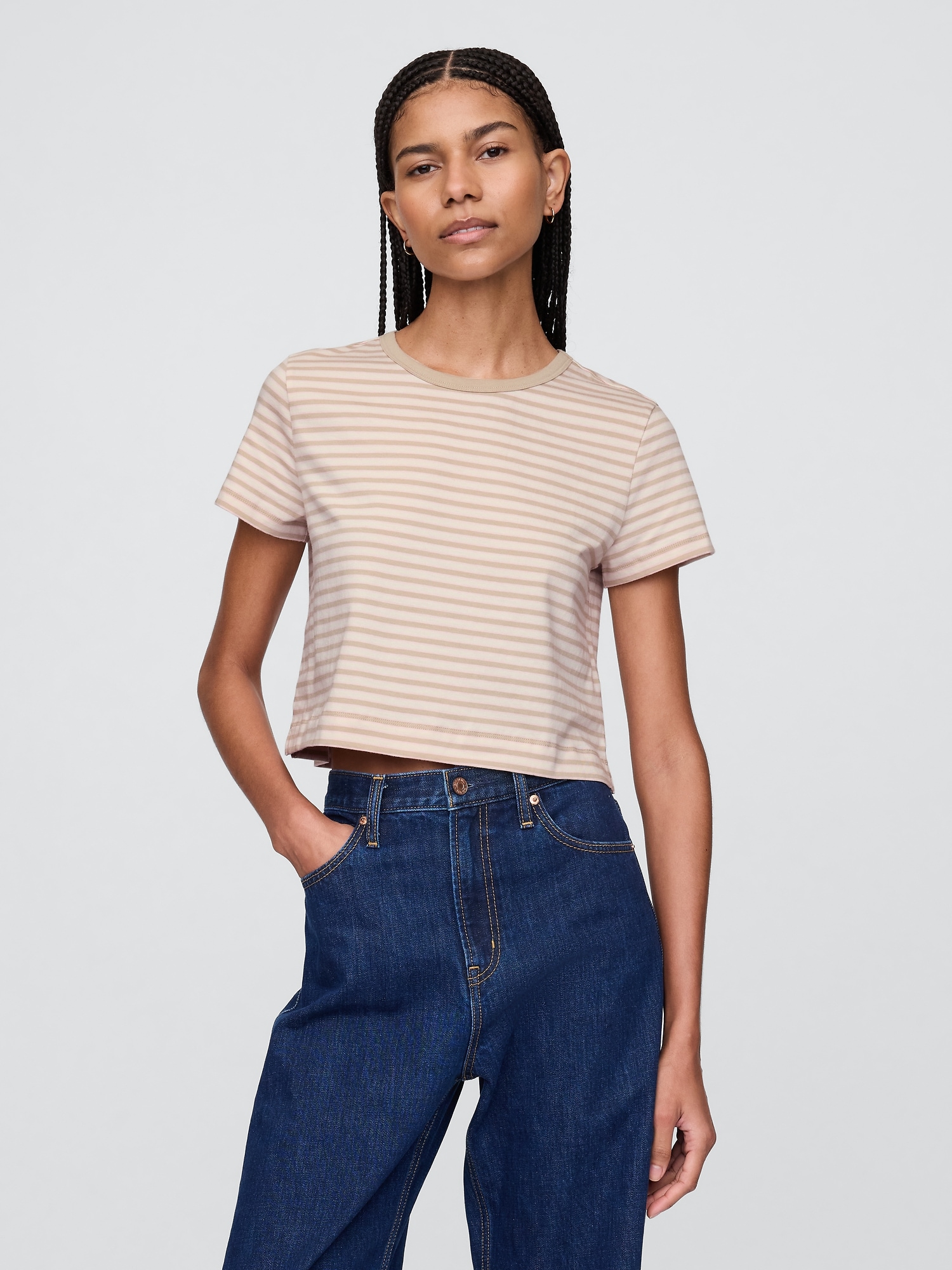 Organic Cotton VintageSoft Cropped T-Shirt