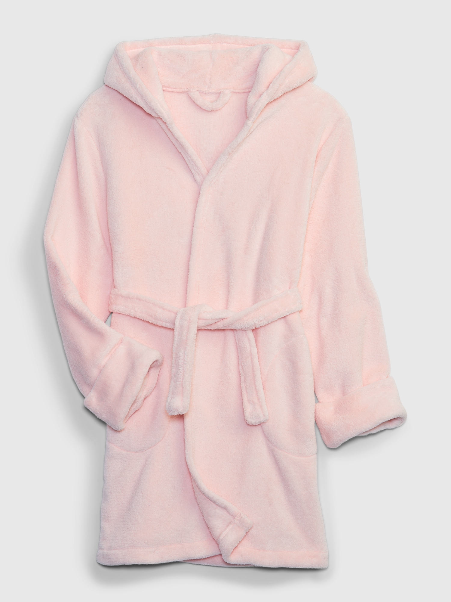 Kids Recycled Fuzzy Robe - Pink