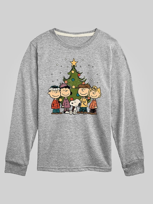 Image number 1 showing, Kids Peanuts Snoopy and Friends Christmas Tree Long Sleeve Graphic Tee