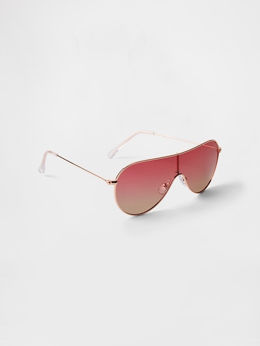 Image number 2 showing, Kids Y2K Aviator Sunglasses