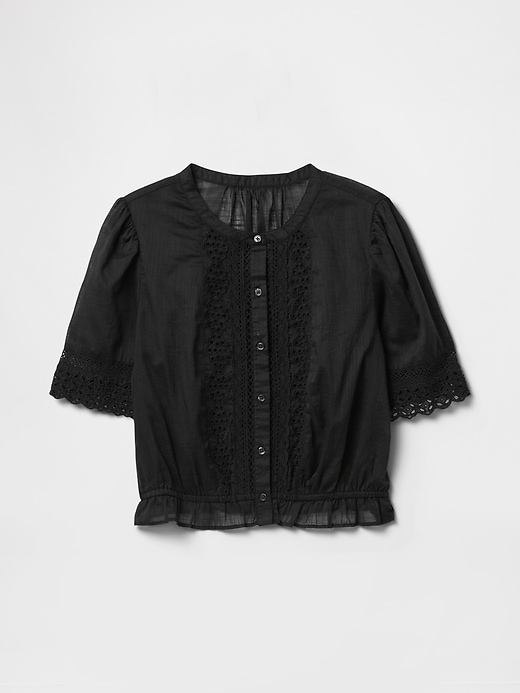 Image number 5 showing, Lace-Trim Shirt