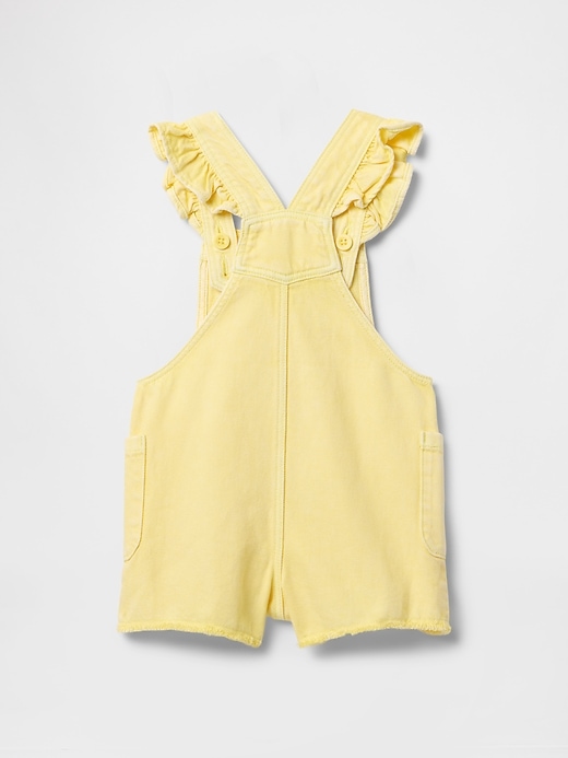 Image number 3 showing, Baby & Toddler UltraSoft Ruffle Denim Shortalls