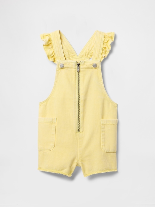 Image number 2 showing, Baby & Toddler UltraSoft Ruffle Denim Shortalls