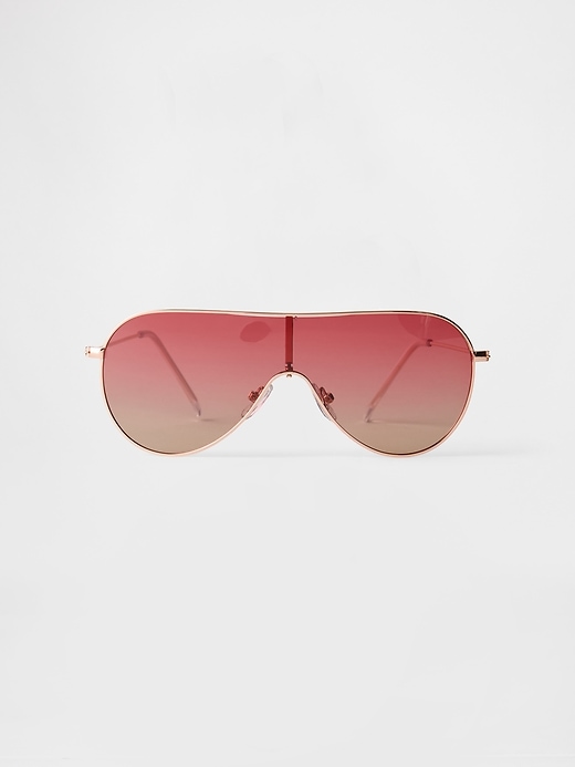 Image number 1 showing, Kids Y2K Aviator Sunglasses