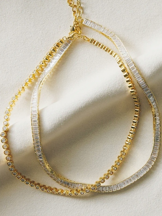 Image number 3 showing, HART Baguette Tennis Necklace