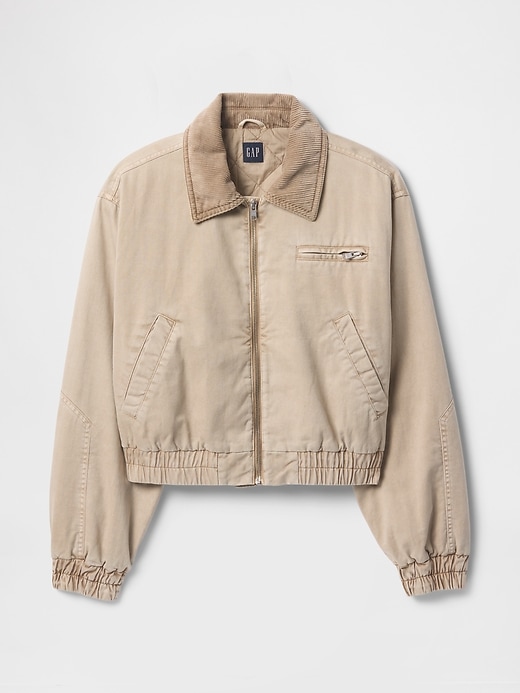 Image number 5 showing, Cropped Khaki Bomber Jacket