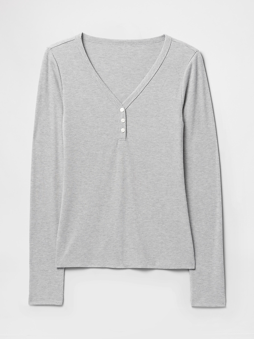 Image number 3 showing, Mini Rib Henley PJ Top