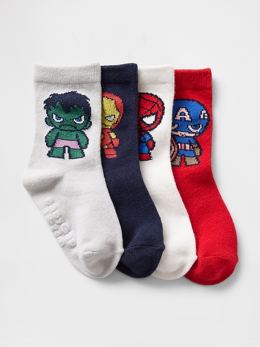 View large product image 1 of 1. Baby &amp; Toddler Marvel Crew Socks (4-Pack)