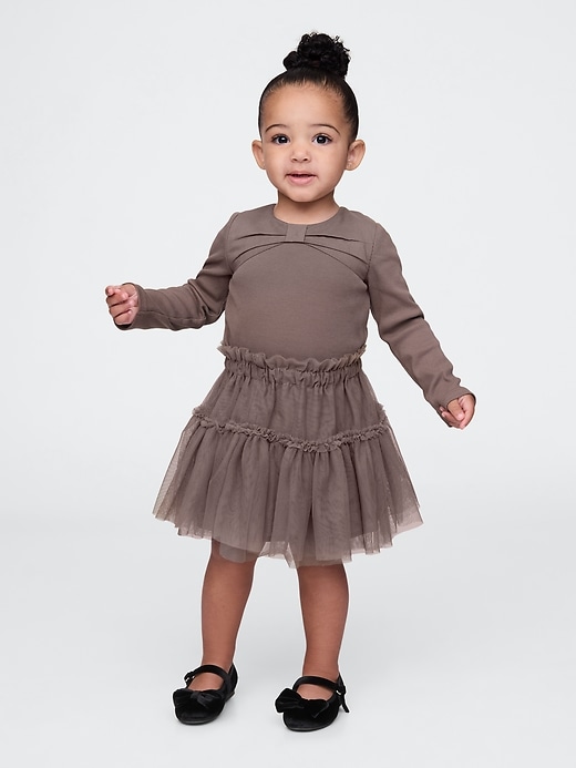 Image number 1 showing, Baby & Toddler Bow Tulle Outfit Set