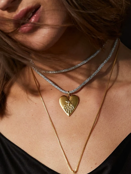 Image number 3 showing, HART Silver Lurex Cord with Halleys Heart Charm