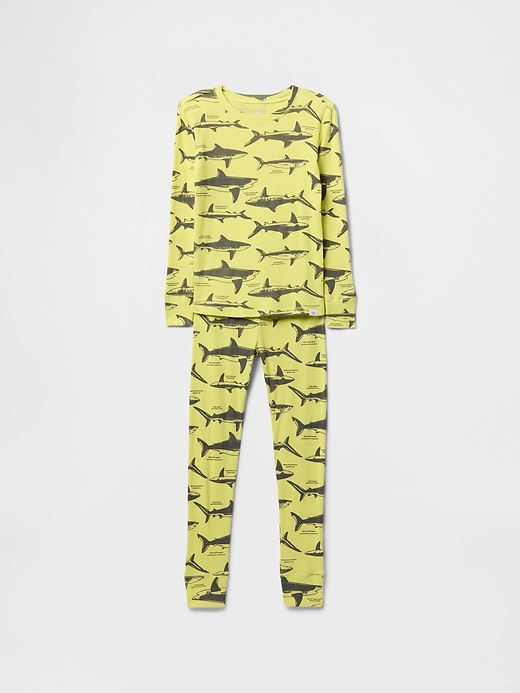 Image number 1 showing, Kids Organic Brushed Cotton PJ Set