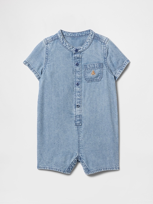 Image number 1 showing, Baby Denim Shorty One-Piece