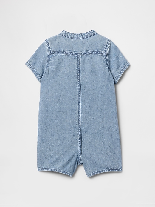 Image number 2 showing, Baby Denim Shorty One-Piece