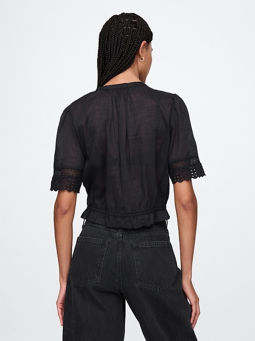 Image number 2 showing, Lace-Trim Shirt