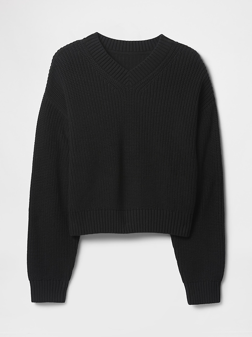 Image number 5 showing, Shaker-Stitch V-Neck Sweater