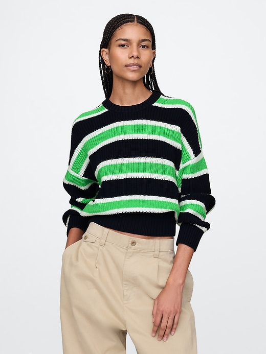 Image number 1 showing, Shaker-Stitch Crewneck Sweater