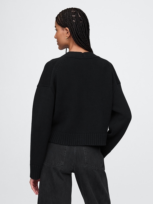 Image number 3 showing, Cropped V-Neck Cardigan