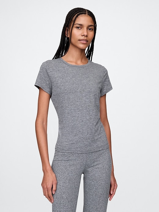 Image number 1 showing, GapFit Lightweight Brushed Jersey T-Shirt