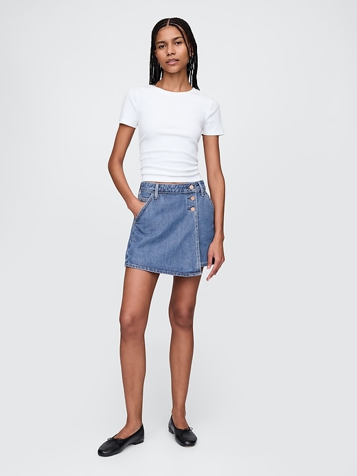 Image number 1 showing, Denim Mini Skort