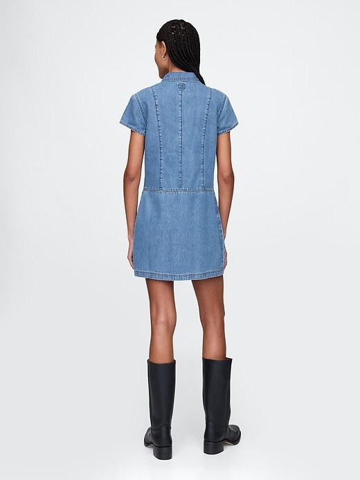 Image number 2 showing, UltraSoft Denim Mini Shift Dress