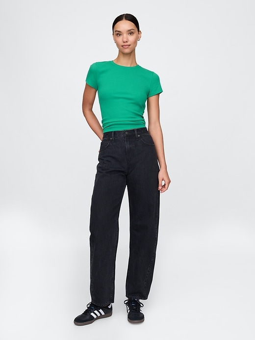 Image number 3 showing, Modern Rib Cropped T-Shirt