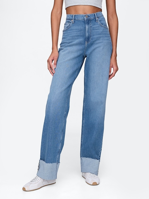 Image number 2 showing, Mid Rise Cuffed '90s Loose Jeans