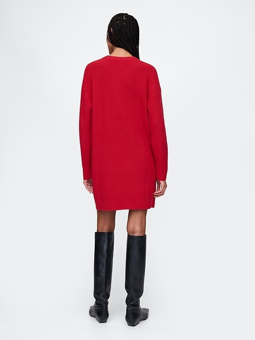 Image number 2 showing, CashSoft Shaker-Stitch Mini Sweater Dress