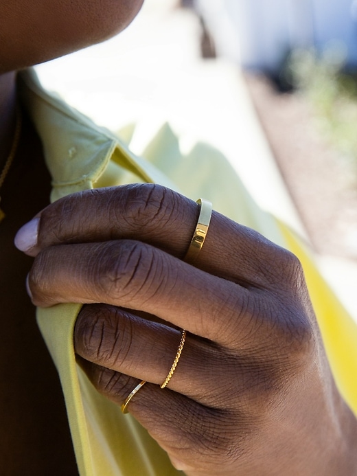 Image number 2 showing, Gold Rope Twist Stacking Ring