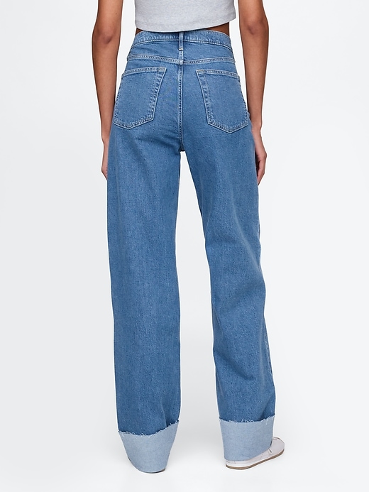 Image number 5 showing, Mid Rise Cuffed '90s Loose Jeans