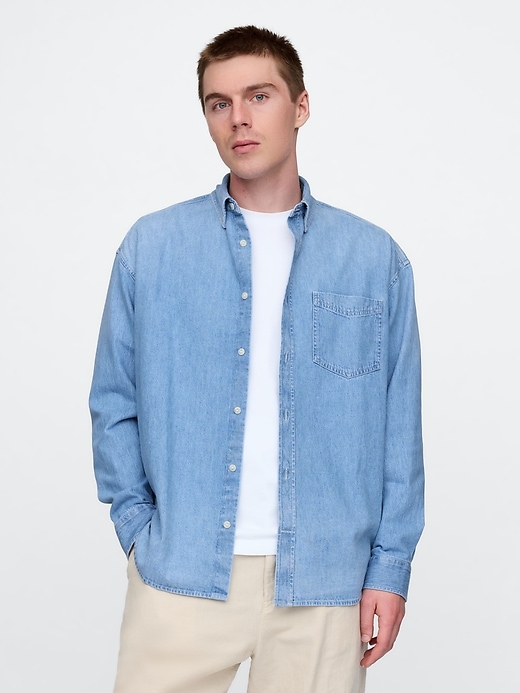 Image number 1 showing, Denim Big Shirt