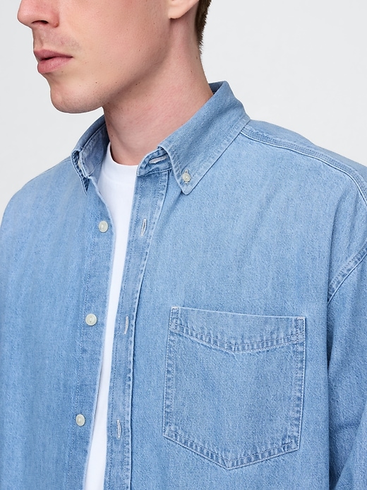 Image number 4 showing, Denim Big Shirt