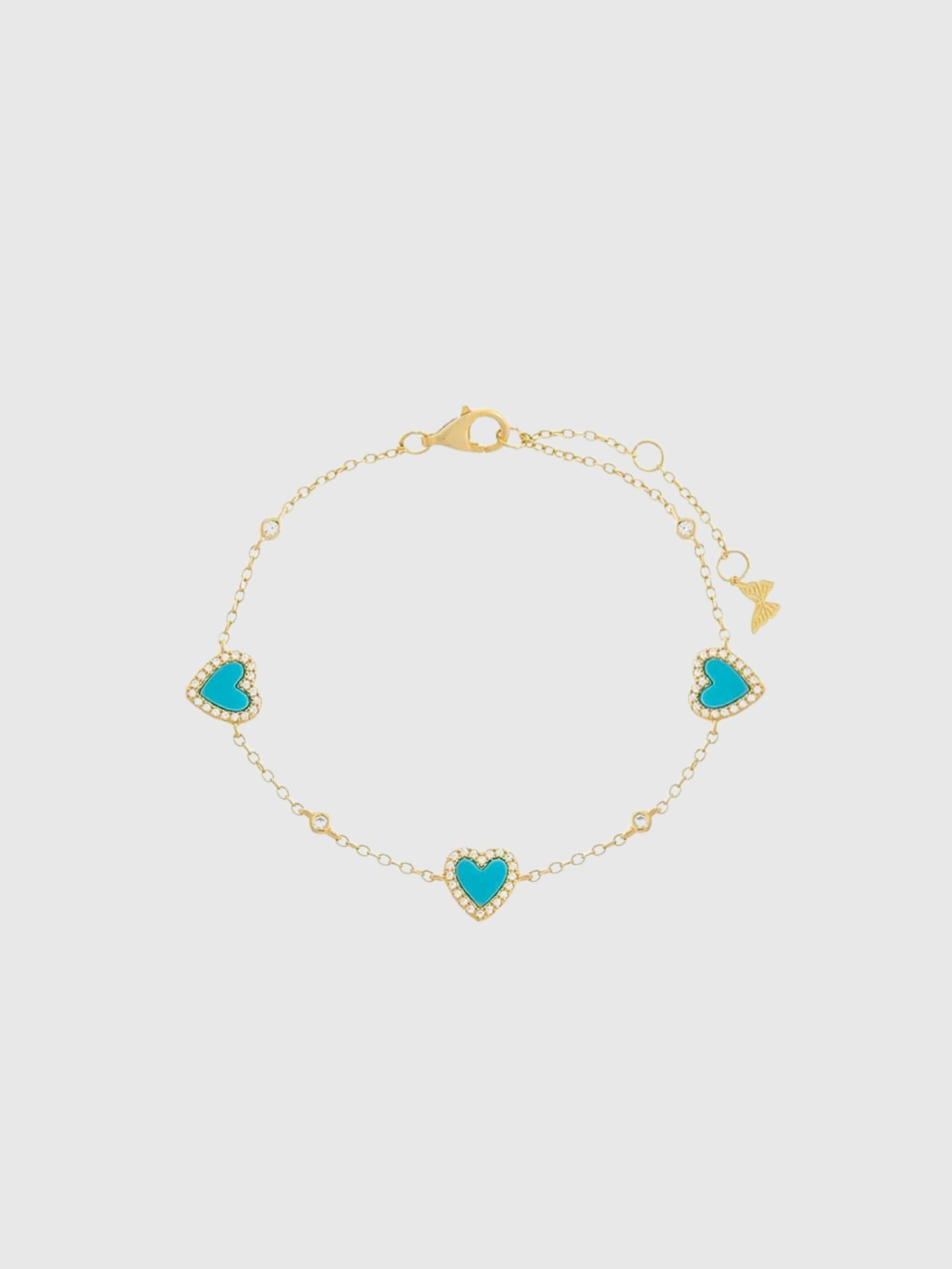 Pave Multi Heart Stone Bracelet