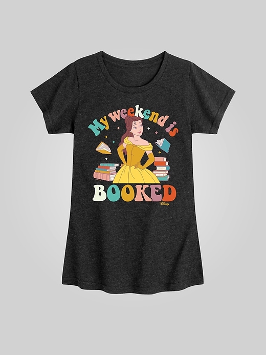 Image number 1 showing, Kids Disney Princess My Weekend Is Booked Belle Fitted Short Sleeve Graphic Tee