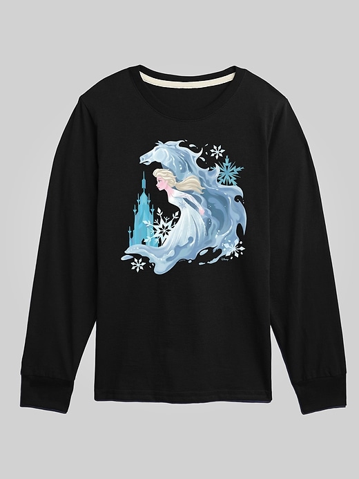 Image number 1 showing, Kids Frozen Elsa and Water Horse Long Sleeve Graphic Tee