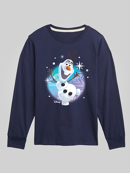 Image number 1 showing, Kids Frozen Olaf and Snowflakes Long Sleeve Graphic Tee