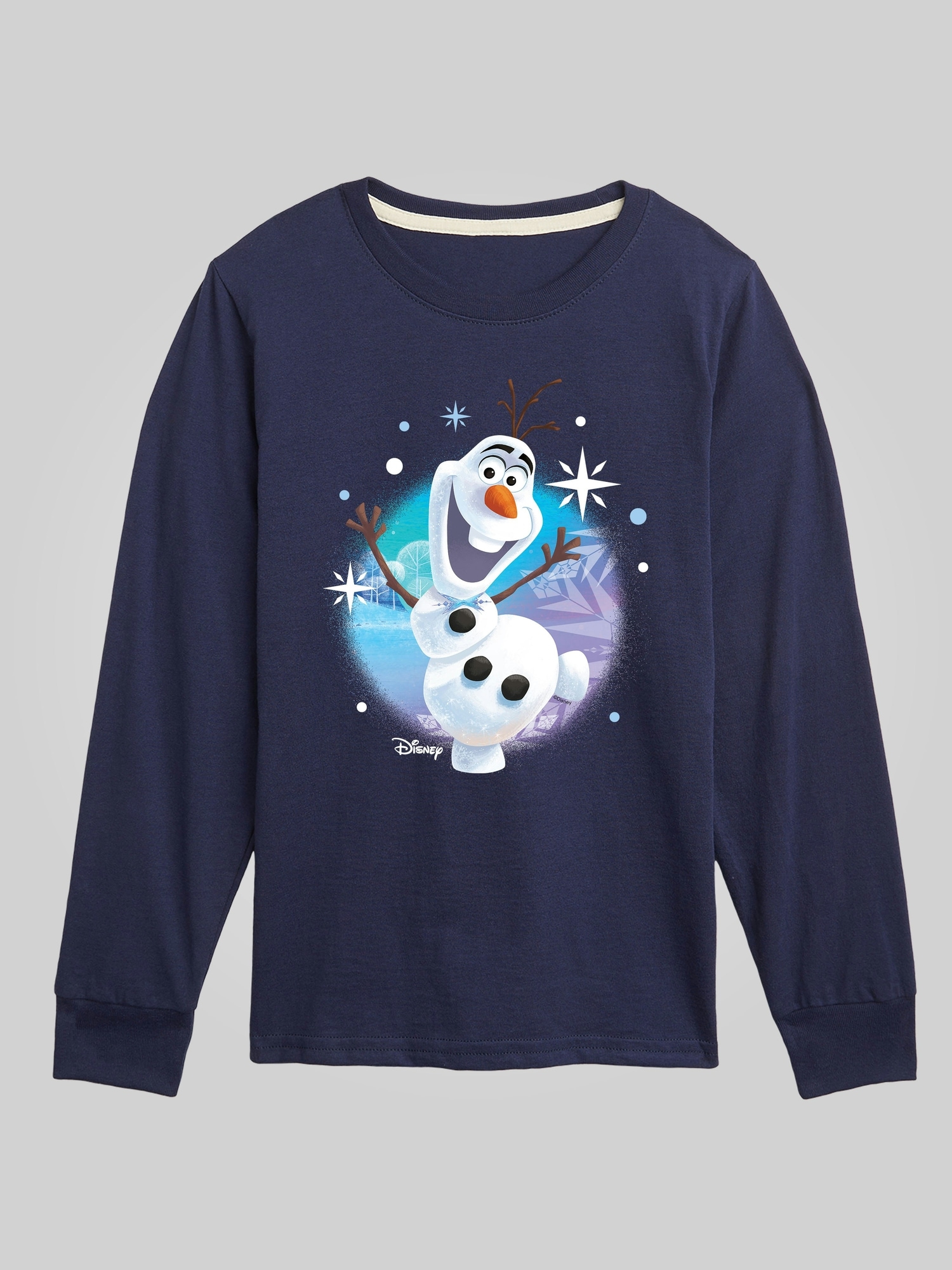 Kids Frozen Olaf and Snowflakes Long Sleeve Graphic Tee