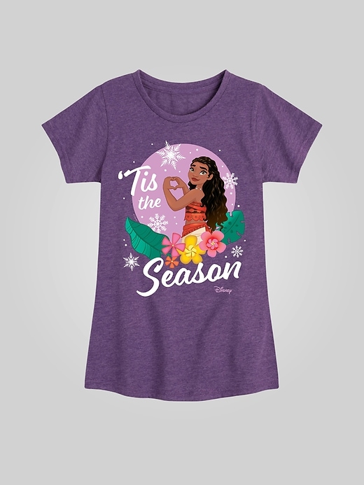 Image number 1 showing, Toddler Disney Princess Moana Tis the Season Fitted Short Sleeve Graphic Tee