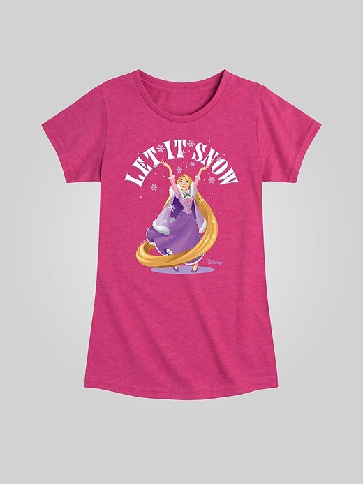 Image number 1 showing, Toddler Disney Princess Rapunzel Let It Snow Fitted Short Sleeve Graphic Tee